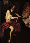 St Jerome Paintings - Saint Jerome by Bernardo Cavallino